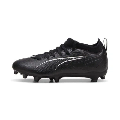 Puma Ultra 5 Match Firm Ground/artificial Ground Kids' Soccer Cleats Shoes In Black- White