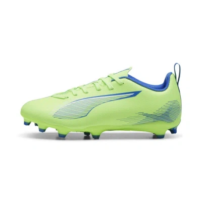 Puma Ultra 5 Play Firm Ground/artificial Ground Kids' Soccer Cleats Shoes In Fizzy Apple- White-bluemazing