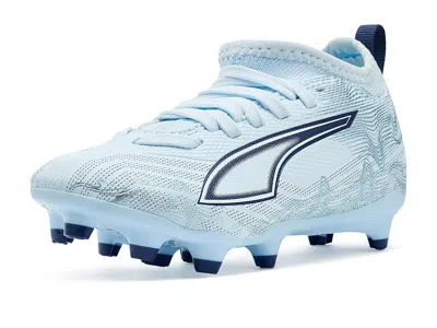 Puma Ultra 6 Match Firm/artificial Ground Soccer Cleats (little Kid/big Kid) Kids Shoes Icy Blue/white/bl In Black