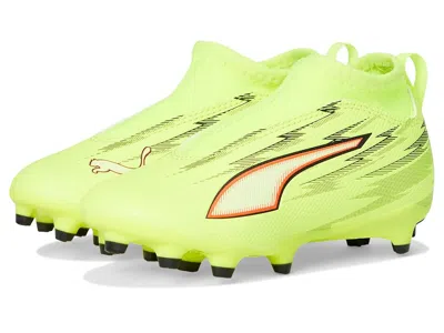 Puma Ultra 6 Match Firm/artificial Ground Soccer Cleats (little Kid/big Kid) Kids Shoes Yellow Alert/blac In Green
