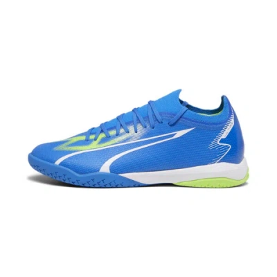 Puma Ultra Match Indoor Trainer Men's Soccer Cleats Shoes In Ultra Blue- White-pro Green