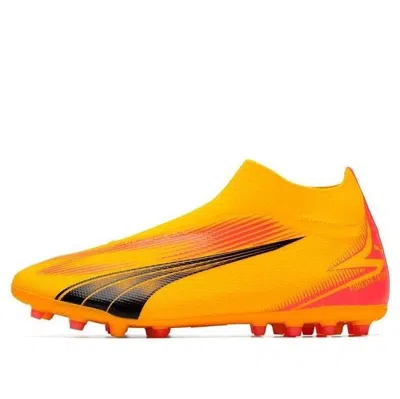 Puma Ultra Match Mid Soccer Sneakers 'sun Stream Sunset Glow' In Orange