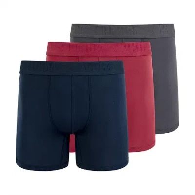 Puma Ultra Soft Mens 3 Pack Boxer Briefs Psp25m152980 In Multi