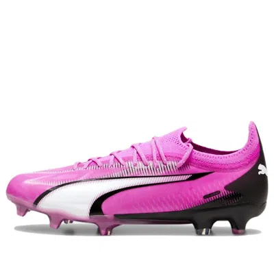 Puma Ultra Ultimate Fg Cleats 'pink White Black' In Multi