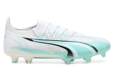 Pre-owned Puma Ultra Ultimate Fg/ag Rush Pack (women's) Sneakers In White/elektro Aqua/black
