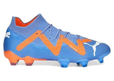 Pre-owned Puma Ultra Ultimate Fg/ag (women's) Sneakers In Blue Glimmer/ White/ultra Orange