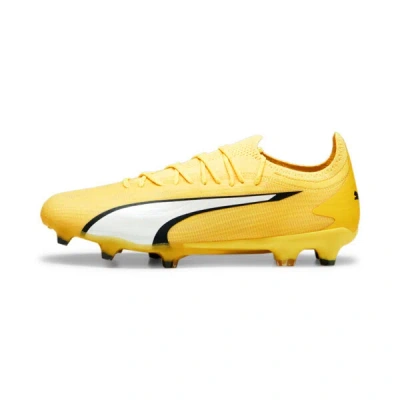 Puma Ultra Ultimate Firm Ground/artificial Ground Men's Soccer Cleats Shoes In Yellow Blaze- White- Black
