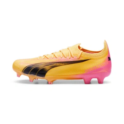 Puma Ultra Ultimate Firm Ground/artificial Ground Women's Soccer Cleats Shoes In Sun Stream- Black-sunset Glow