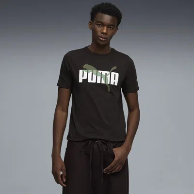 Puma Uma Intersect T-shirt Men In Black