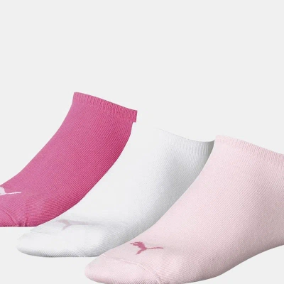 Puma Unisex Adult Invisible Socks (pack Of 3) (pink)
