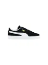 Puma Stamped-logo Suede Platform Sneakers In Black