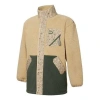 Puma Unisex Paisley Stand-up Collar Jacket Khaki In Multi
