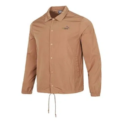 Puma Unisex Skb Logo Printing Jacket Khaki