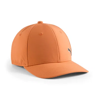 Puma Unisex Sonic Stretch Fit Baseball Hat In Dark Orange