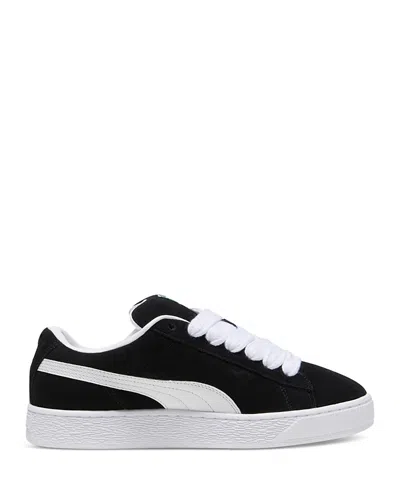 Puma Unisex Suede Xl Sneakers In Black- White