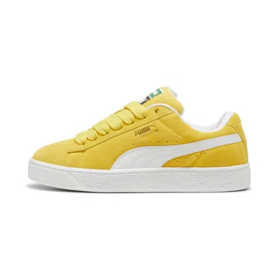 Puma Unisex Suede Xl Sneakers In Fresh Pear- White