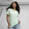 Puma Upfront Line Logo Women's T-shirt In Fresh Mint