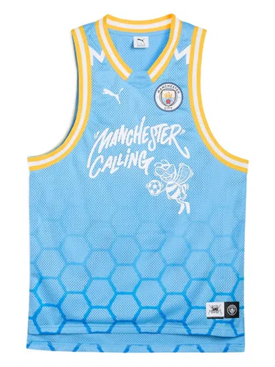 Puma Light Blue Manchester City 2025 Fifa Club World Cup Drycell Basketball Jersey
