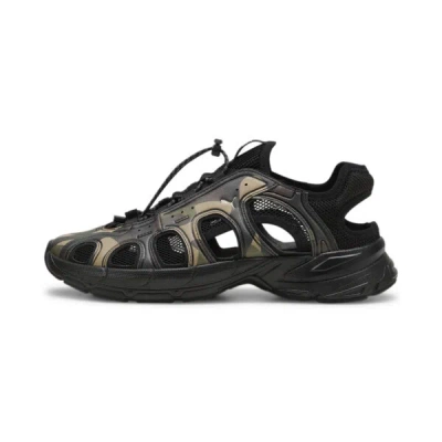 Puma Velo Camo Sandals In Olive- Black