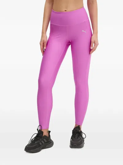 Puma Velocity Logo-print Leggings In Pink