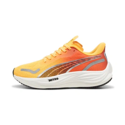 Puma Velocity Nitro™ 3 Fade Women's Running Shoes In Sun Stream-sunset Glow- White