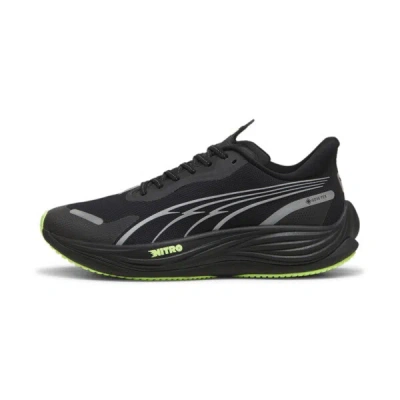 Puma Velocity Nitro™ 3 Gore-tex® Men's Running Shoes In Black- Silver-fizzy Apple