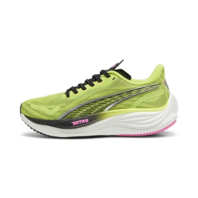 Puma Velocity Nitro™ 3 Psychedelic Rush Women's Running Shoes In Lime Pow- Black-poison Pink