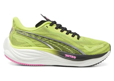 Pre-owned Puma Velocity Nitro 3 Psychedelic Rush (women's) Sneakers In Lime Pow/black/poison Pink In Multi