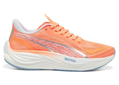 Pre-owned Puma Velocity Nitro 3 (women's) Sneakers In Mist In Neon Citrus/silver/silver Mist In Multi