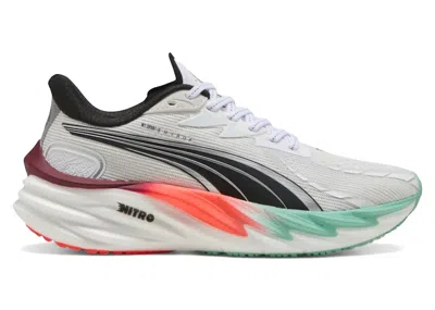 Pre-owned Puma Velocity Nitro 4 Hyrox White (women's) Sneakers In  White/mint Melt/glowing Red