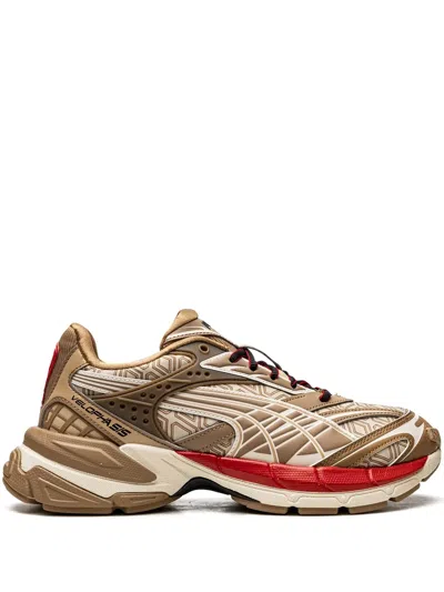 Puma Velophasis Luxe Sport Sneakers In Gold/red