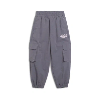 Puma Vibe Check Little Kids' Cargo Pants In Galactic Grey