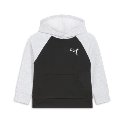 Puma Vibe Check Pack Little Kids' Fleece Hoodie In Light Heather Grey