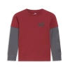 Puma Vibe Check Pack Little Kids' Long Sleeve T-shirt In Intense Red