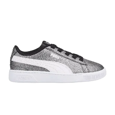 Pre-owned Puma Vikky V3 Little Kid 'glitz - Black Silver'