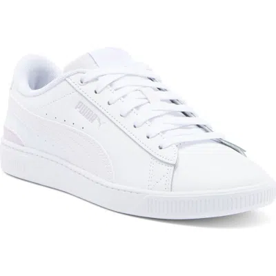 Puma Vikky V3 Metallic Sneaker In  White-lilac Frost