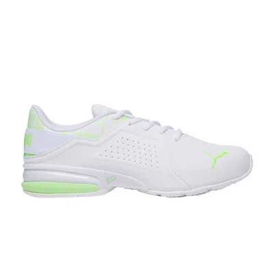 Pre-owned Puma Viz Runner Repeat Wide 'white Speed Green'