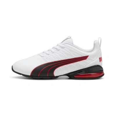 Puma Voltaic Evo Fast Men's Running Shoes In White- Black-for All Time Red