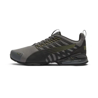 Puma Voltaic Evo Wide Men's Running Shoes In Cool Dark Gray- Black- Olive