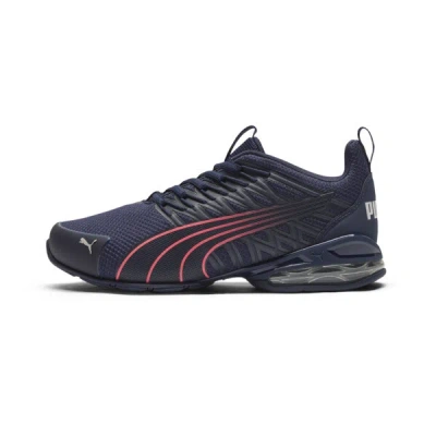 Puma Voltaic Evo Women's Wide Running Shoes In Navy-sunset Glow