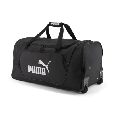 Puma Wanderer 28" Rolling Duffel Bag In Black/silver