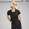 Puma Tad Essentials Heather T-shirt Women In Black