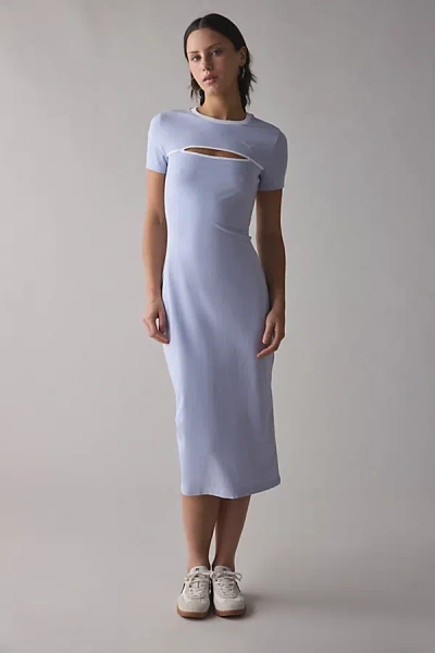 Puma Wardrobe Ess Cut-out Midi Dress In Cool Weather, Women's At Urban Outfitters