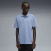 Puma Wardrobe Ess Men's Pique Relaxed Polo Shirt In Blue