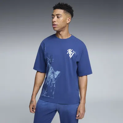 Puma Wardrobe Ess Nyc T-shirt Men In Blue