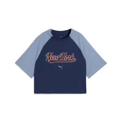 Puma Wardrobe Ess Nyc T-shirt Women In Blue