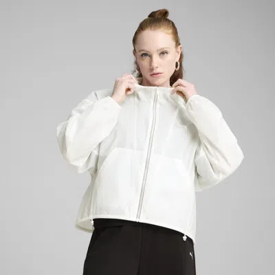 Puma Wardrobe Ess Oversized Wind Jacket Women In White