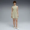 Puma Wardrobe Ess Ribbed Dress Women In Gray