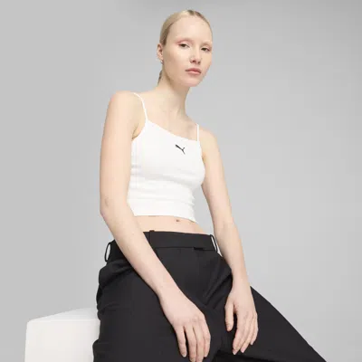 Puma Wardrobe Ess Ribbed Tank Top Women In White