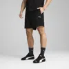 Puma Wardrobe Essentials Men's Seersucker Relaxed 6" Shorts In Black